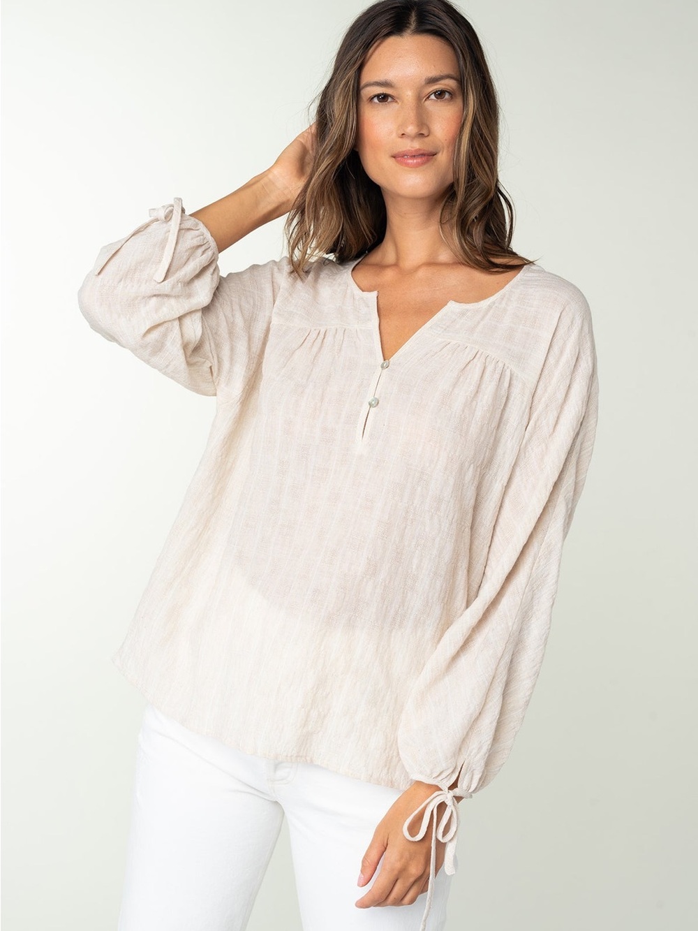 Love stitch women sz S oversized Easy To Love Top bohemian long sleeve top